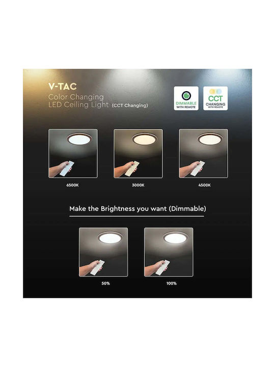 V-TAC Deckenleuchte montieren mit integrierter LED