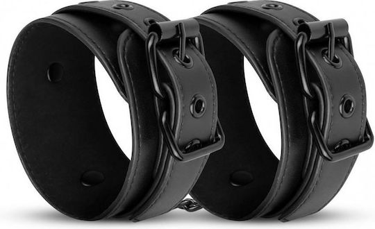 Leather Ankle Χειροπέδες σε Μαύρο Χρώμα