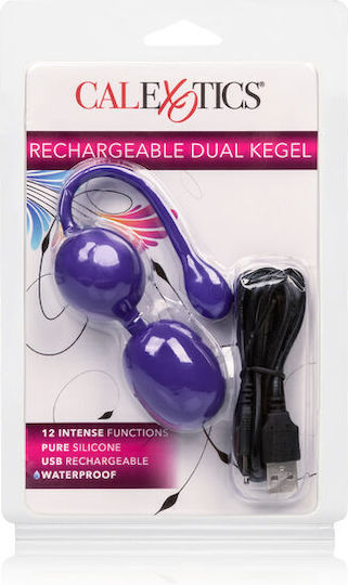 Calexotics Rechargeable Dual Kegel Κολπικές Μπάλες με Δόνηση Μωβ