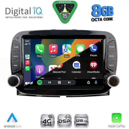 Digital IQ Car Audio System for Fiat 500 2016 with Touch Screen 7" Digital IQ BLM 598 CPA