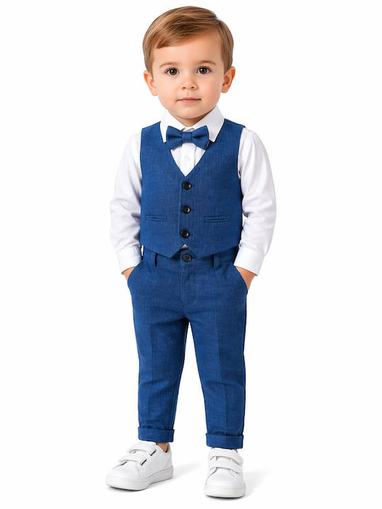 Kids' Suit Summer 4pcs Blue