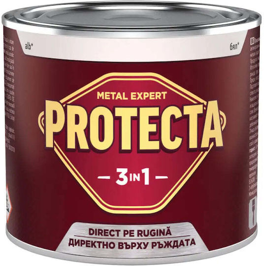 3 В 1 Емайлова Боя 500 Мл Бял Цвят Protecta