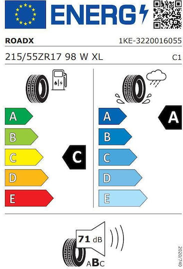 RoadX 215/55R17 98WW Sommerreifen Autoreifen