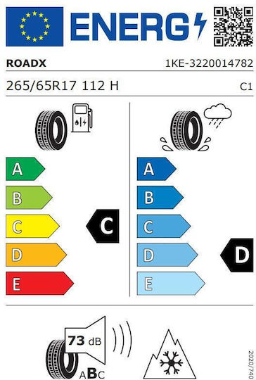 RoadX 265/65R17 112HH Sommerreifen für Autoreifen