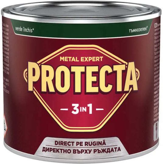 3 In 1 Enamel Paint 500 Ml Dark Green Color Protecta
