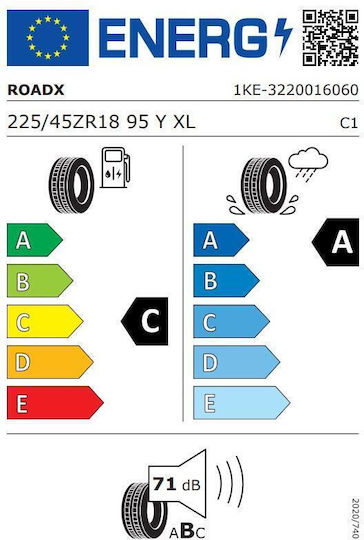 RoadX 225/45R18 95YY Θερινό Λάστιχο Αυτοκινήτου