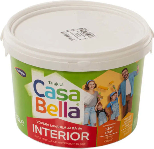 Vopsea De Interior Albă 2.5 L Casa Bella