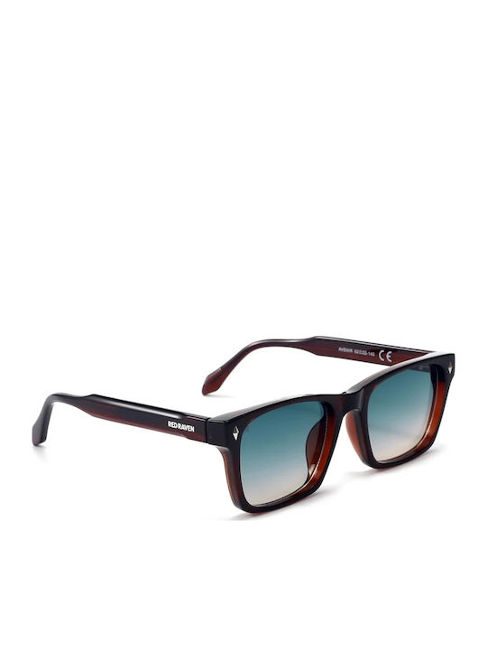 Red Raven Avenir Unisex Γυαλιά Ηλίου με Καφέ Σκελετό και Πράσινο Φακό 0000183554
