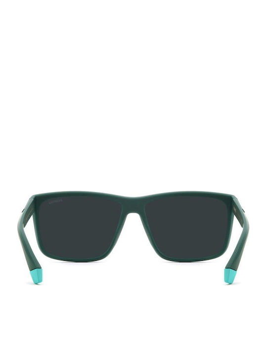 Polaroid Men's Sunglasses with Green Horn-Rimmed Frame and Green Polarized Mirror Lenses PLD2164/S 2ML/5Z