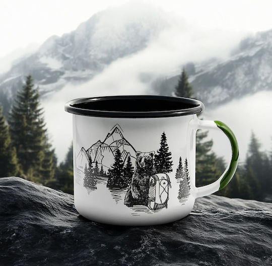 Alpinus Cană Ceramică Albă