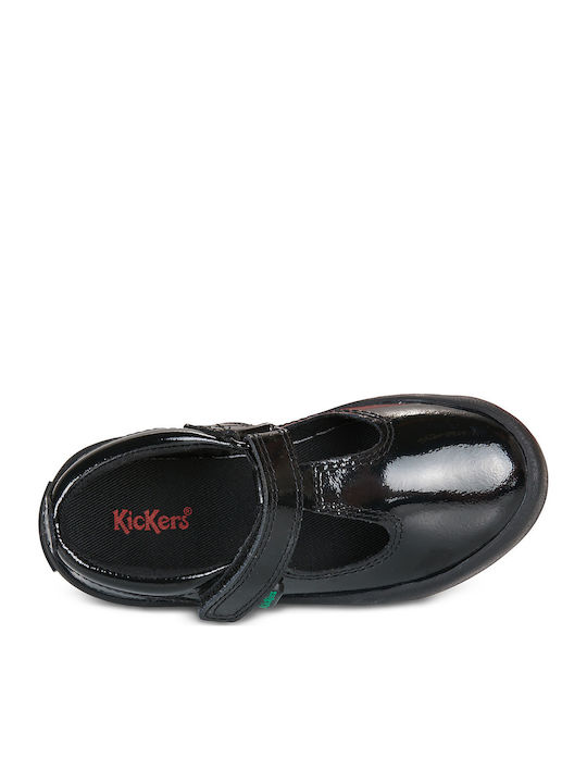 Kids Ballerinas with Hoop & Loop Closure Black