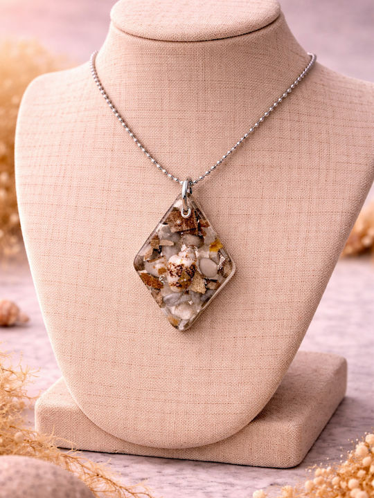 Elle Geometric Necklace Made of Gold Plated Resin