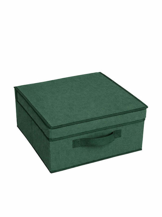 Max Home Текстилно Кутия За Съхранение С Капак Зелен 30x28x15см