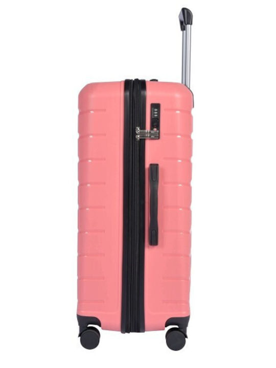 Lavor Großer Hart-Reise Koffer Rosa mit 4 Rädern Höhe 75cm