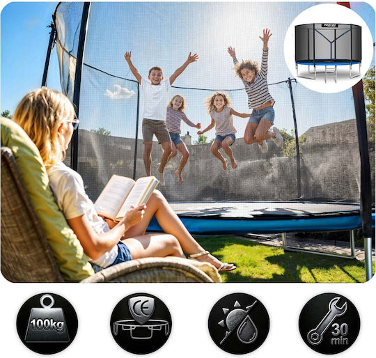 NEO Sport Kinder Trampolin Mit Durchmesser 130cm Und Netz Und Leiter