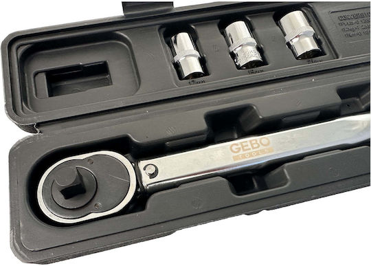 Gebo Werkzeuge 1/2" Drehmoment-Schlüssel-Set 28-210nm 17-19-21mm Verlängerung 5 Stück
