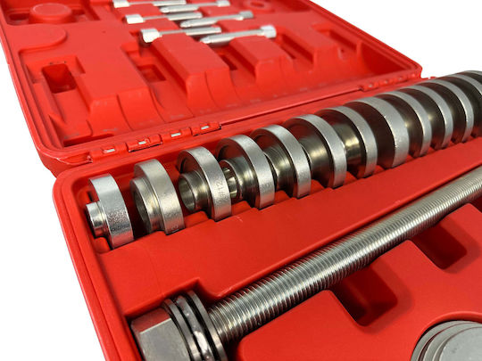Set Extractor Silentbloc Rulmenți Butuc Adaptoare 50-102mm 34 Bucăți Gebo Tools