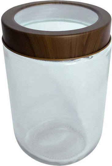 Brio Mate Vază Utilizare Generală cu Capac Lemn Transparent 600ml Brio Mate Vază Utilizare Generală cu Capac Lemn Transparent 600ml