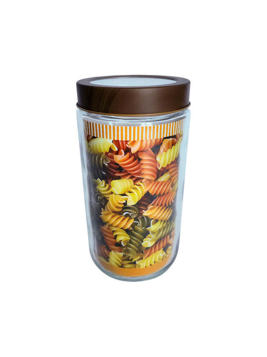 Brio Mate Allgemeine Verwendung Glas mit Deckel Hölzernes Transparent 800ml