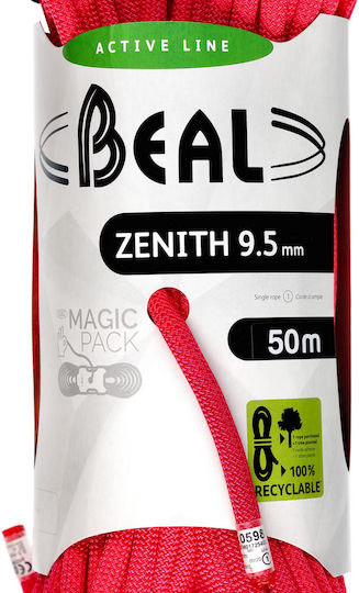Beal Zenith Corzi De Escaladă Dinamice Cu Lungime 50m Roz