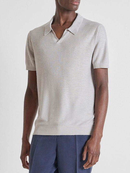 Antony Morato Polo Bluza Tricou Cu Mânecă Scurtă Ecru Antony Morato Polo Bluza Tricou Cu Mânecă Scurtă Ecru