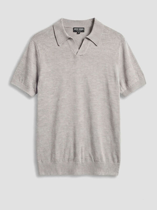 Polo Herrenbluse Kurzarm Ecru
