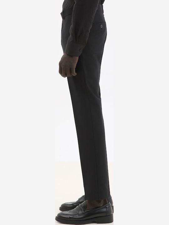 Herrenhose Schlank Passform Schwarz
