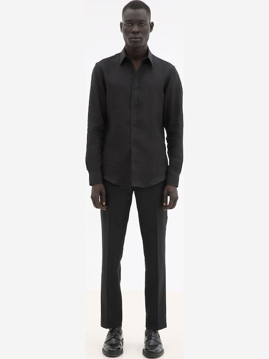 Herrenhose Schlank Passform Schwarz