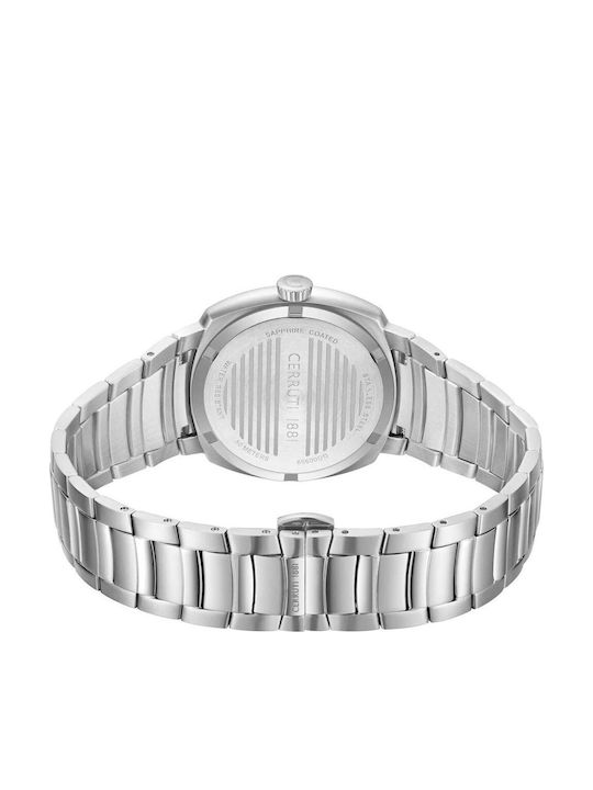Cerruti Men's Battery Watch with Silver Metal Bracelet