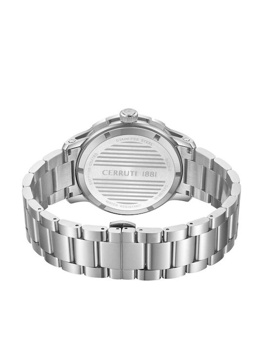 Cerruti Men's Chronograph Battery Watch with Silver Metal Bracelet