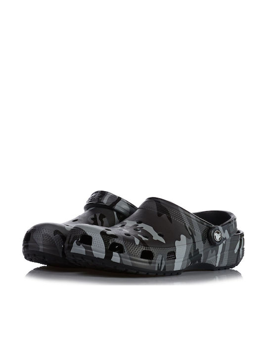Crocs Classic Camouflage Holzschuhe Grau