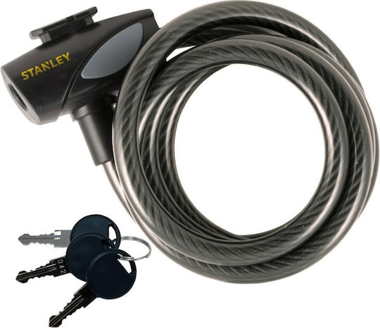Stanley Bicycle Cable Lock with Key Black