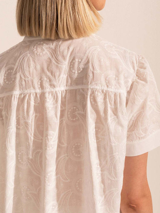 Bluza Damă Bumbac Albă