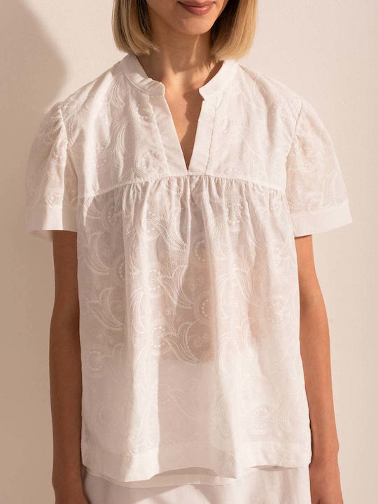 Bluza Damă Bumbac Albă