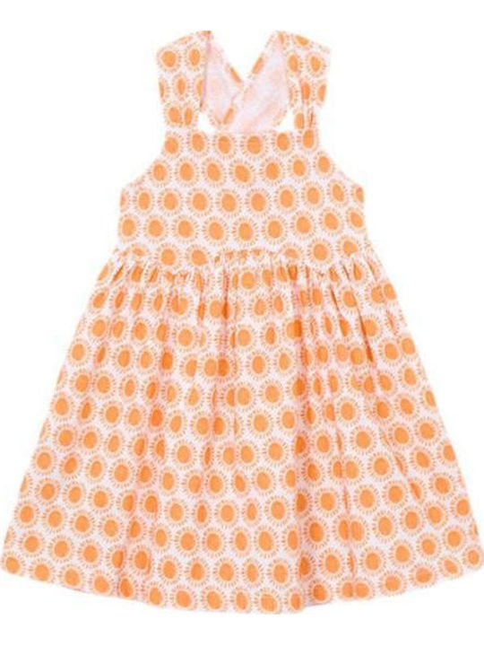 Girls Dress Sleeveless Orange