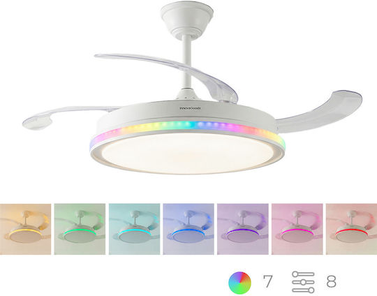 InnovaGoods Ventilator De Tavan 42cm Cu Lumină Albă
