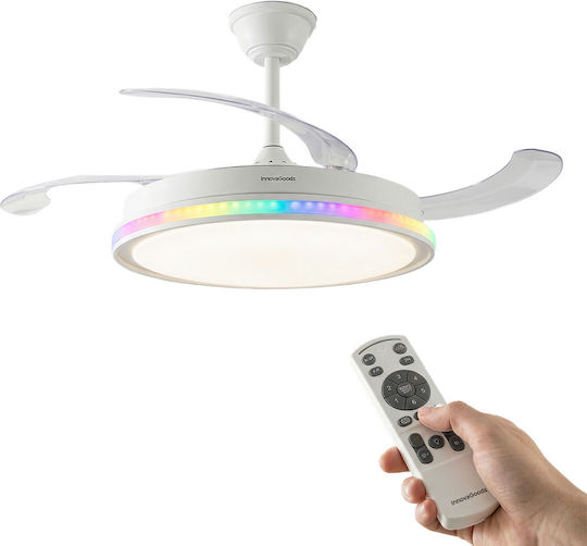 InnovaGoods Ventilator De Tavan 42cm Cu Lumină Albă