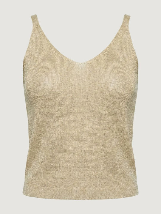 Women's Sleeveless Blouse Gold