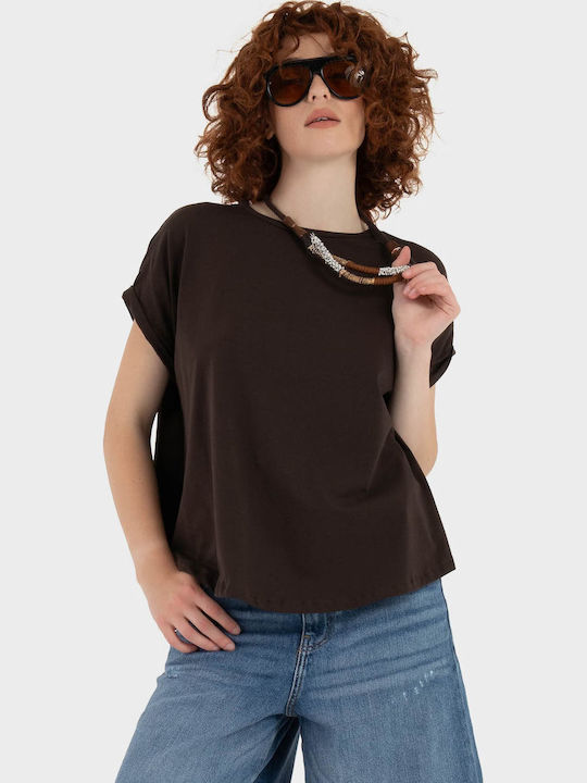 Γυναικείο T-shirt Dark Brown