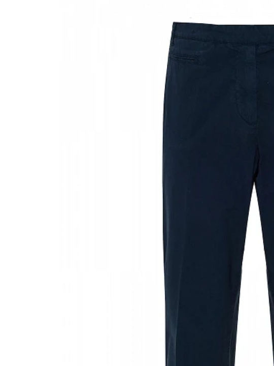 Women's Fabric Trousers Navy Blue