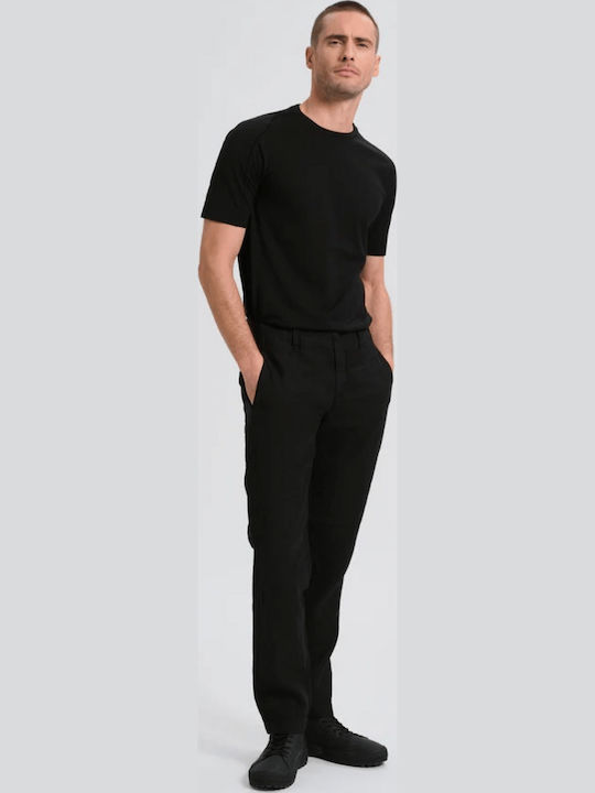 Ανδρικό Παντελόνι Regular Fit Μαύρο