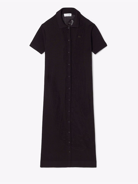 Sommer Midi Hemdkleid Braun