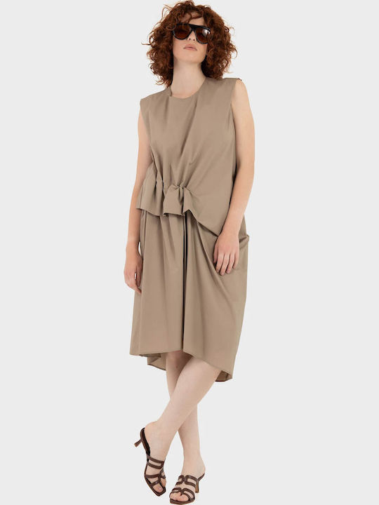Midi Φόρεμα Beige