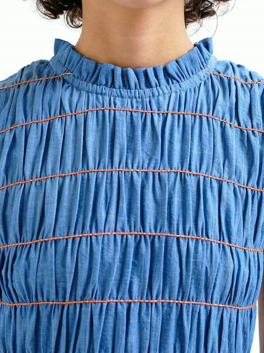 Summer Mini Shirt Dress Denim