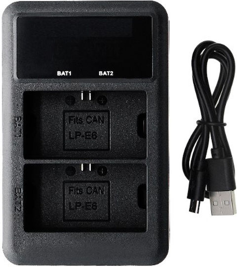 WS Xtreme Power Doppeltes Batterieladegerät Kompatibel mit Canon