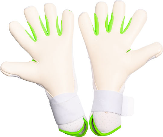 Lupos Phantom Pro Goalkeeper Gloves — German Latex Contact — Negative Cut —white/green