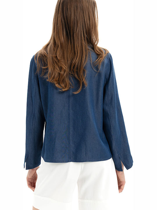 MY T Γυναικείο Πουκάμισο Μπλε MY T Γυναικείο Πουκάμισο Μπλε
