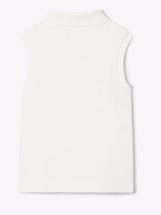 Kids Sleeveless Polo Offwhite