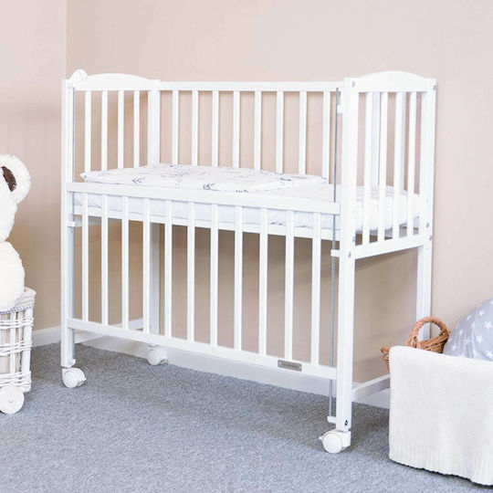 New Baby Polymorphic Baby Crib Mateo White with Wheels