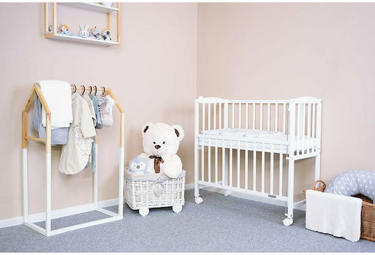 New Baby Polymorphic Baby Crib Mateo White with Wheels